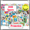 Sports (Pochettes) - 3 000 Timbres Diffrents (Lot Promotionnel) Loisirs et Collections
