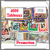 Tableaux (Pochettes) - 4 000 Timbres Diffrents (Lot Promotionnel) Loisirs et Collections