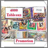 Tableaux (Pochettes) - 4 000 Timbres Diffrents (Lot Promotionnel)