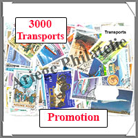 Transports (Pochettes) - 3 000 Timbres Diffrents (Lot Promotionnel) Loisirs et Collections