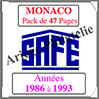 MONACO - Pack 1986  1993 - Timbres Courants (2208-3) Safe