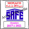 MONACO - Pack 2017  2021 - Timbres Courants (2208-7) Safe