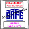 POLYNESIE Franaise - Pack 1958  1979 - Timbres Courants (2485) Safe