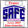 FRANCE 2019 - Jeu Timbres Courants - 2 me Semestre avec Plaquette (2919-2) Safe
