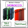 Reliure MOROCCO - VERT Fonc - Reliure AVEC Etui  (704-712-3) Safe