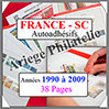 FRANCE - Jeu SC - Autoadhsifs - Annes 1990  2009 - 38 Pages - Avec Pochettes (134450) Yvert et Tellier