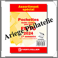 FRANCE - Pack FO - Anne 2024 - 1er Semestre -Timbres Courants + Auto-Adhsifs + Pochettes Hawid