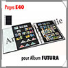 Pages FUTURA Plastique Transparent - E40 - 6 Bandes : 40x230 mm - Paquet de 5 Pages (1631) Yvert et Tellier
