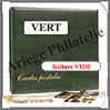 Reliure pour CPA ou CPM - VERTE - Modle Luxe - VIDE (20041-5) Yvert et Tellier