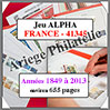 FRANCE - Jeu ALPHA - 1849  2013 - Sans Pochettes (41345) Yvert et Tellier