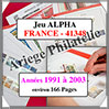 FRANCE - Jeu ALPHA - 1991  2003 - Sans Pochettes (41348) Yvert et Tellier